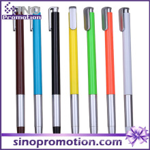 Stylo à bille en plastique coloré de poignée de stylo à bille en plastique avec l&#39;agrafe